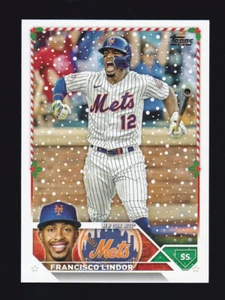 2023 Topps Holiday #H119 FRANCISCO LINDOR New York Mets - Picture 1 of 2