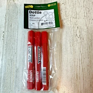 3 Pack Dottie DCR3P Dixon Red Lumbar Crayons New - Picture 1 of 5