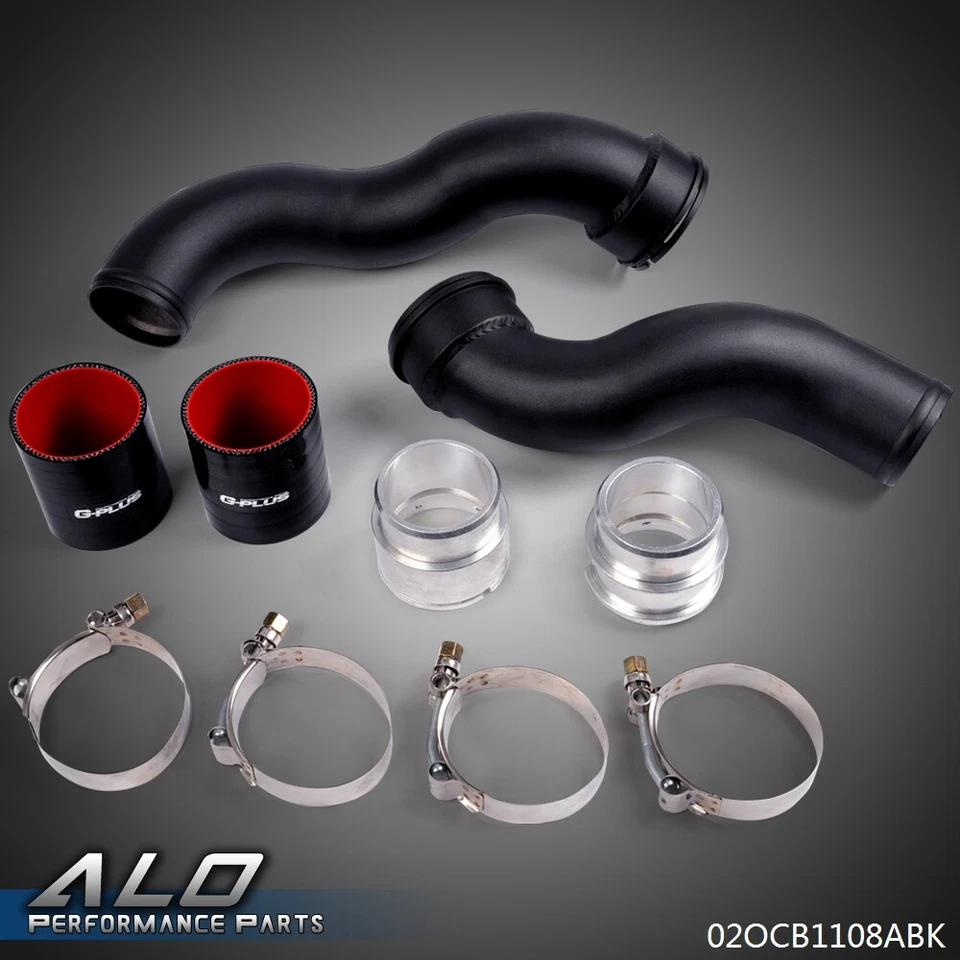 New Fit For Benz W212 E200 / E250 Aluminum Air Intake Hose Black + Clamps Kit - Image 1 of 4