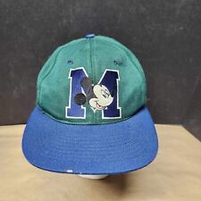 Vintage MICKEY UNLIMITED Mickey Mouse M Logo Snapback Hat Cap 90s Disney