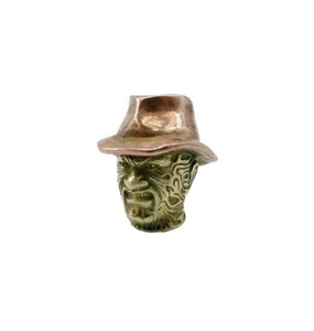 Llavero colgante con cordón cuentas latón cobre hombre enojado gorra cuchillo paracord - Imagen 1 de 6