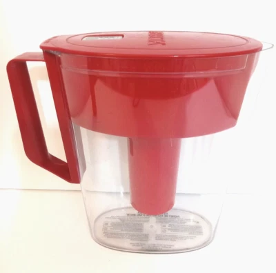 Brita Space Saver Water Filtration Pitcher Red OB11/OB03 Soaked Washed Cleaned - Image 1 of 4