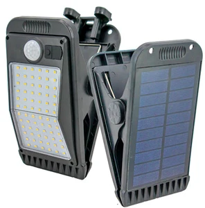 Solar Clip On 72 LED Outdoor Lights Motion Sensor Spotlight Flood Lights 4 Modes - Picture 1 of 6
