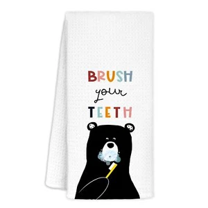 Bear Towels for Kids Bathroom Bear Kids Bath Towels 16x24 Bear Kids Bathroom ... - Picture 1 of 4