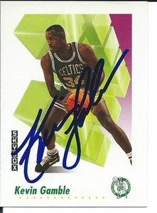 Signierte 1991-92 Sky Box Kevin Gamble Boston Celtics Basketball Karte #14 mit Echtheitszertifikat  - Bild 1 von 1