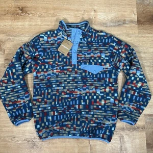 NEW Patagonia Lightweight Synchilla Snap-T Kids L Boys Fitz Roy Patchwork Lagom - Picture 1 of 6