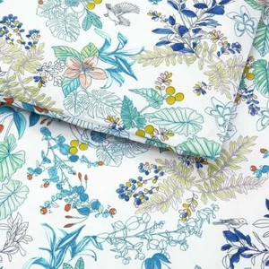 YVES DELORME FLORA fitted sheet drap housse 90 * 200 cm motif végétal - Bild 1 von 4