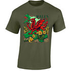 St Davids Day Mens T-Shirt Flag Dragon Fusion Daffodil Wales Unisex Gift Tshirt