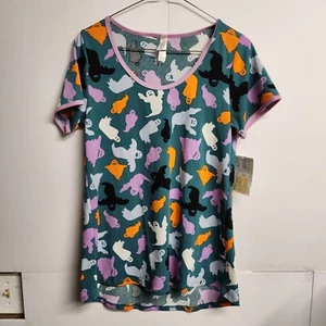 Camiseta LulaRoe Clásica Multicolor Ghosts Para Mujer XXS NUEVA CON ETIQUETAS (estante 6) - Imagen 1 de 5