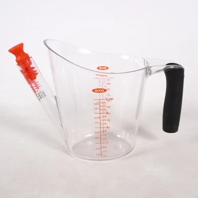 OXO Good Grips 4 Cup Gravy Fat Separator Plastic Measuring Cup Spout Strainer - Image 1 of 4