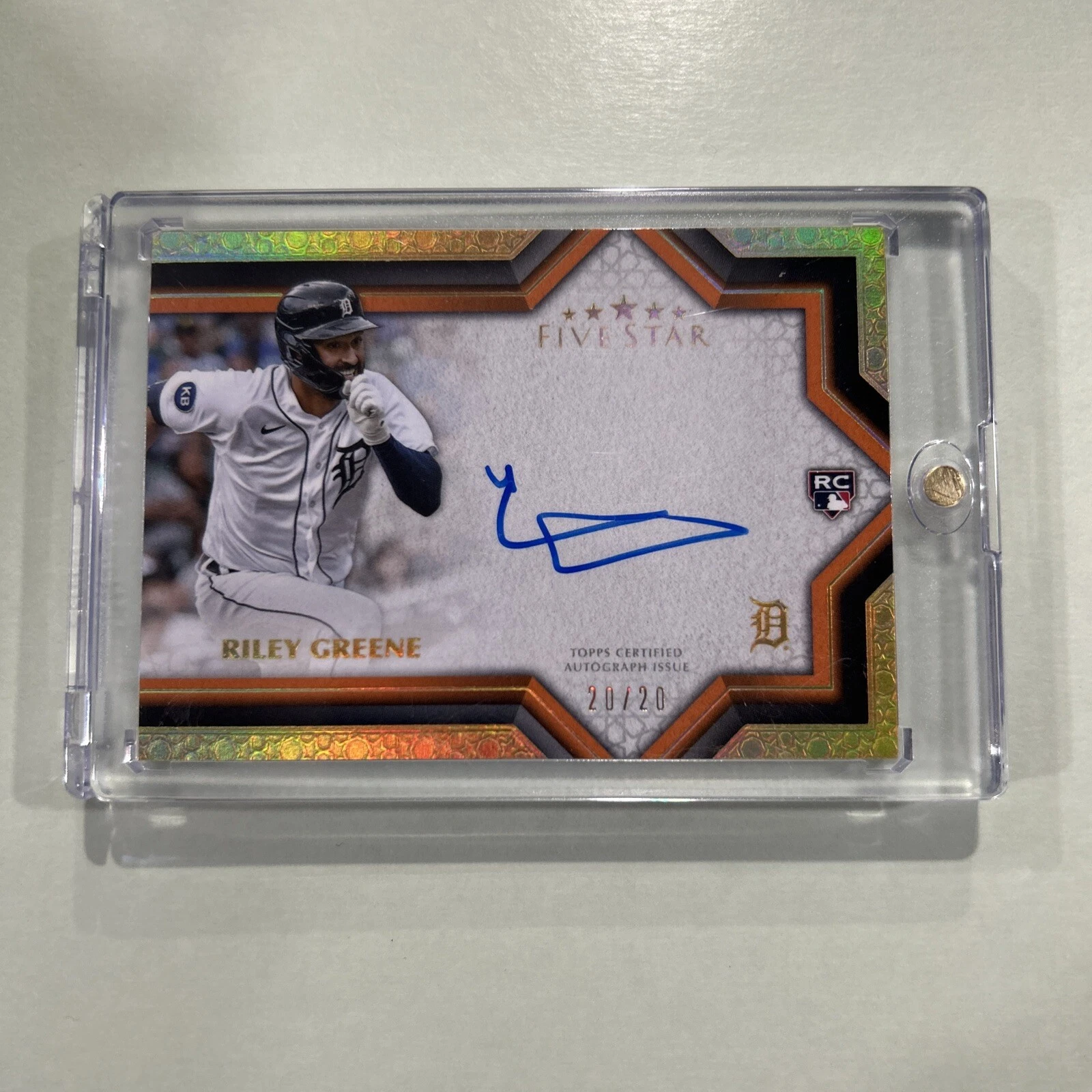2023 Topps Five Star Signatures Riley Greene RC Auto Orange 20/20 FSS-RG