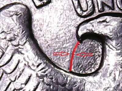 1996 p Washington Quarter Spitting Eagle + Speared Eagle + 4 Die Cracks. US Mint - Image 1 of 4
