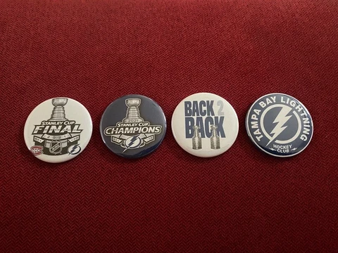 Tampa Bay Lightning Stanley Cup Champs memorabilia -  4 x 1.75" fridge magnets Cover