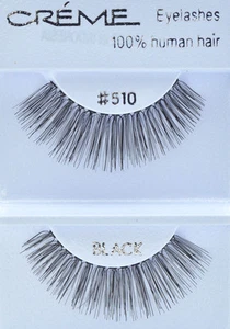 12 Pairs Creme Eyelashes 100% Human Hair Eyelashes #510 - Picture 1 of 1