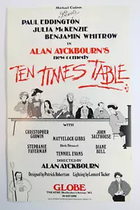 Volante de teatro de colección Ten Times Table Alan Ayckbourn nueva comedia Benjamin Whitrow - Imagen 1 de 2