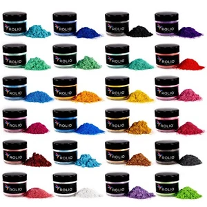 Premium Mica Powder Set - 24 Color Pigments for Epoxy Resin, Silicone - Picture 1 of 10