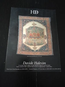 1992 DAVIDE HALEVIM GALLERY HERIZ PERSIANO TAPPETTO VINTAGE AD PUBBLICITA - Foto 1 di 1