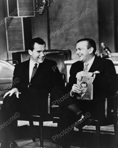 Richard Nixon entrevistado por Jack Paar reimpresión vintage 8x10 de foto antigua - Imagen 1 de 1