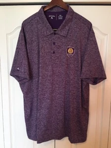 Orlando City Soccer Antigua Team Polo Shirt Men's Size 2XL Striped Purple EUC! - Picture 1 of 8