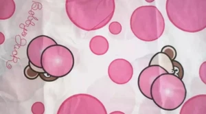 monkey bobby jack fun fabric bubble piece 22 by 13 inch pink white - Picture 1 of 2