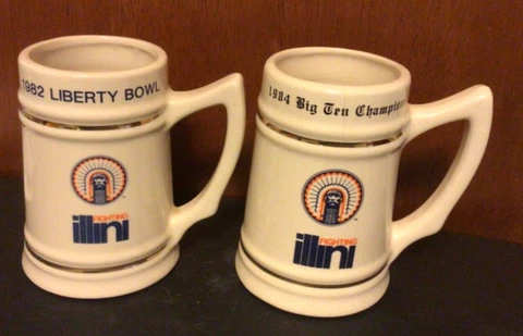 2 1982 Liberty Bowl/1984 Big Ten Champions Mug Illinois Football Fighting Illini Cover