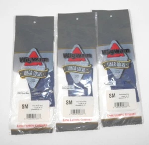 Wigwam Gobi Liner Socks SMALL Blue Vintage 1994 Lightweight Crew Length New NOS - Picture 1 of 8