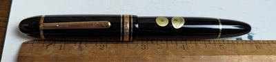 Montblanc 149 caneta-tinteiro vintage adesiva ouro 14C nova na caixa (BD) - Imagem 1 de 4