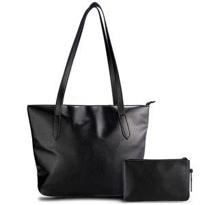 Black Tote Bag for Women Work, Large Hand Bag with Zipper Shoulder Bag Soft F... - Picture 1 of 9