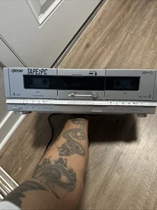 ION Tape2PC Dual Cassette Deck USB Archiver Vintage Stereo Tape Recorder Tested - Picture 1 of 20