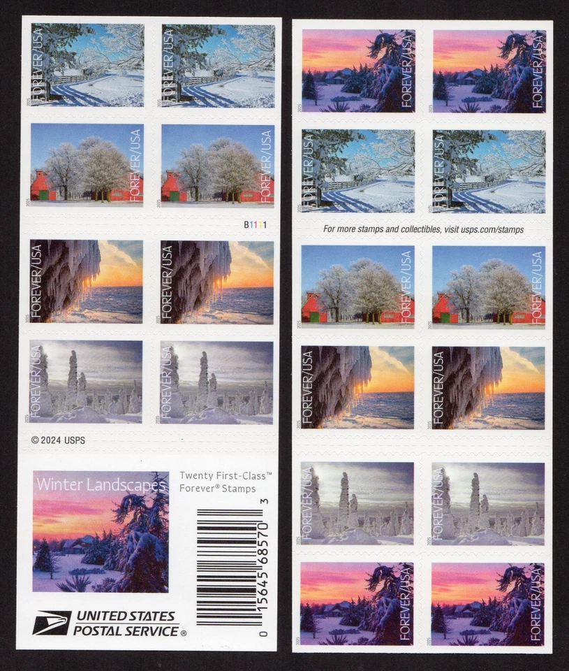 Scott #6042b (6038) Winter Landscapes Booklet of 20 Stamps - MNH - Image 1 of 1