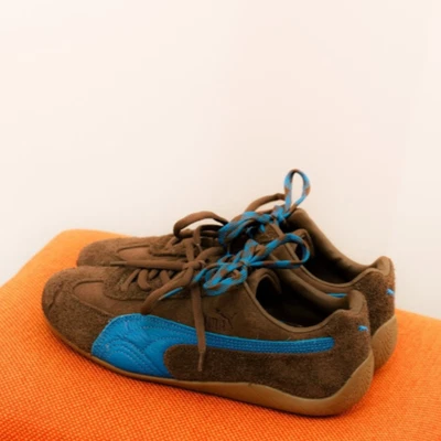 罕见彪马 Speedcat OG 棕色蓝色麂皮绒男式女式运动鞋全新所有尺寸 — 第 1/4 张图片