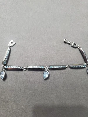 Estate - Acero oscuro - Brazalete Givenchy de diseñador con piedras azules - Artículo 44  Foto 1 de 3