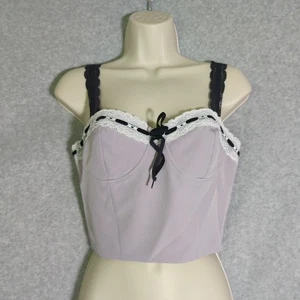 Forever 21 Lavendel Spitzenbesatz Bustier Korsett Top - Größe Small Kokett Sexy Y2K - Bild 1 von 6
