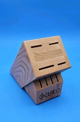 CUTCO 8 Slot Knife Wood Block- Made In The USA - Image 1 of 4