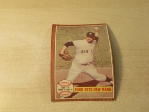 1962 TOPPS WORLD SERIES #235 FORD SETS NEW MARK LOW GRADE READ DESCRIPTION - Picture 1 of 2
