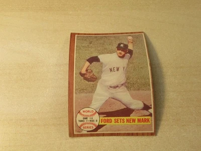 1962 TOPPS WORLD SERIES #235 FORD SETS NEW MARK LOW GRADE READ DESCRIPTION - Image 1 of 2