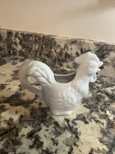 Vintage Home Essentials Weiß Keramik Hahn Milchkännchen/Sirup Krug Mikro/Geschirr sicher - Bild 1 von 9