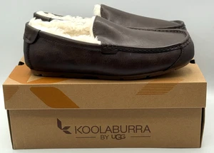 Koolaburra Ugg Tipton Smooth Slippers Mens Size 12 Brown Slides Comfort 1154810 - Picture 1 of 9