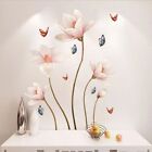 Pvc Home Decor Background Wall Decoration Decals Butterfly Flower Wall Sticker