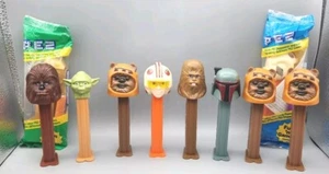 Vintage Lot Of Star Wars PEZ Candy Dispensers C-3PO ChewY Ewok Luke BOBO FET - Picture 1 of 16
