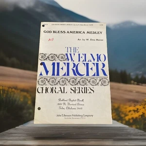 Vtg Sheet Music ‘God Bless America Medley’ Mercer SATB Choral Series - Picture 1 of 4