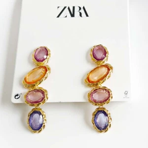 Pendientes colgantes de burbujas de acrílico de 93 mm Zara elegantes para mujer fiesta espectáculo joyería - Imagen 1 de 4