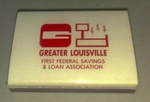 VINTAGE MATCH BOX FROM GREATER LOUISVILLE FIRST FEDERAL SAVINGS & LOAN - Picture 1 of 3