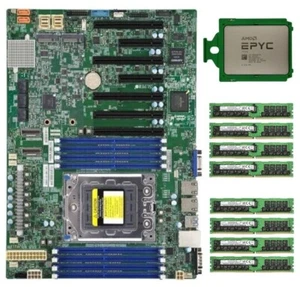Carte mère Supermicro H12SSL-i + processeur AMD 7532 + 8 x Samsung 32 Go 3200 A - Photo 1/4