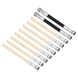 Pencil Extenders Set, Wooden & Metal Handle Adjustable Pencil Extender Black