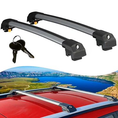 Roof Bar Rack for Kia Grand Carnival VQ 2006-2014 Lockable Cross Bars 2 Pcs Grey - image 1 of 4