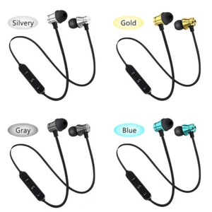 Bluetooth Neckband Wireless Headphones Mic Headset Stereo Earbuds Earphone - Picture 1 of 17