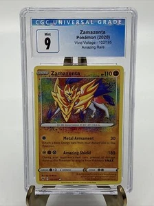 CGC Mint 9 Pokemon Vivid Voltage Zamazenta Incredibile Raro 102/185 - Foto 1 di 2