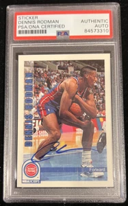 Dennis Rodman Signed Card Sticker 1992 Skybox #66 PSA/DNA AUTO AUTHENTIC WORM - Picture 1 of 5