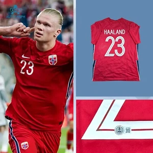 Erling Haaland Signed Norway 2020/21 Home Jersey W/ Beckett COA BAS - Picture 1 of 5